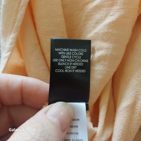 NWT Torrid Womens Peach Button-Up Blouse 2X 18-20 Plus Size 3/4 Sleeve Lightweig - Picture 9 of 9